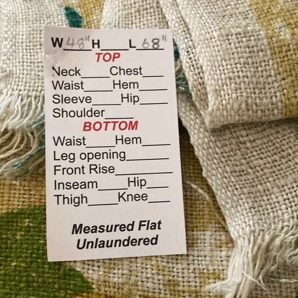 Vintage 5th avenue 2 pieces available. 48” x 68” each. Linen groovy lime 404 - Picture 7 of 7